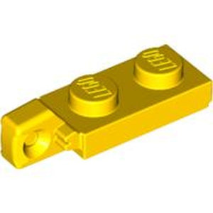 LEGO 44301a Hinge Plate 1 x 2 Locking with 1 Finger on End with Bottom Groove in Yellow - Authentic LEGO Part