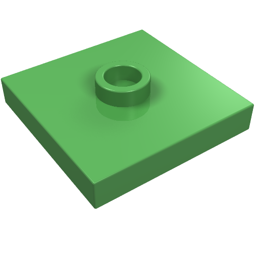 LEGO 87580 Plate, Modified 2 x 2 with Groove and 1 Stud in Center (Jumper) in Bright Green - Authentic LEGO Part