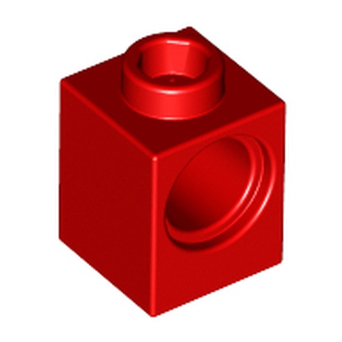 LEGO 6541 Technic, Brick 1 x 1 with Hole in Red - Authentic LEGO Part
