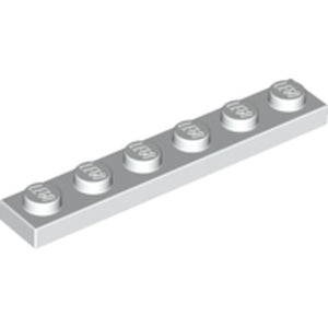 LEGO 3666 Plate 1 x 6 in White - Authentic LEGO Part