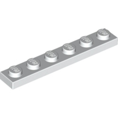 LEGO 3666 Plate 1 x 6 in White - Authentic LEGO Part