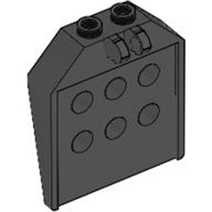 LEGO 30625 Door 1 x 4 x 3 2/3 with 6 Holes and Locking 2 Fingers Hinge in Black - Authentic LEGO Part