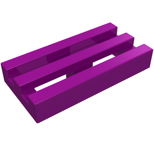 LEGO 2412b Tile, Modified 1 x 2 Grille with Bottom Groove in Purple - Authentic LEGO Part