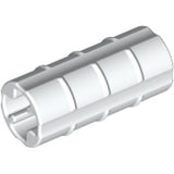 LEGO 6538b Technic, Axle Connector 2L (Ridged with x Hole x Orientation) in White - Authentic LEGO Part