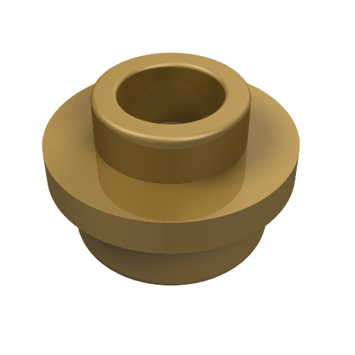 LEGO 85861 Plate, Round 1 x 1 with Open Stud in Pearl Gold - Authentic LEGO Part