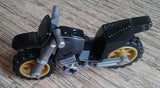 LEGO 50860c04 Motorcycle Dirt Bike with Flat Silver Chassis (Long Fairing Mounts) and Pearl Gold Wheels - Main Product Image
