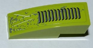 LEGO 50950pb038 Slope, Curved 3 x 1 with Grille, Splatters and Scratches Pattern (Sticker) - Set 8708 - Main Product Image