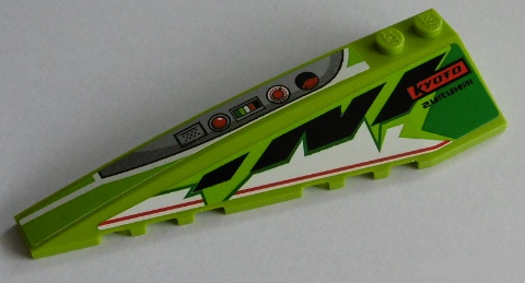 LEGO 50955pb030 Wedge 10 x 3 Left with 'KYOTO ZURUHNI' and Switches Pattern (Stickers) - Set 8864 - Main Product Image
