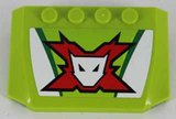 LEGO 52031pb103 Wedge 4 x 6 x 2/3 Triple Curved with World Racers Team Extreme Logo Pattern (Sticker) - Set 8864 - Main Product Image