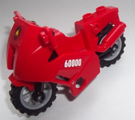 LEGO 52035c02pb09 Motorcycle City with Black and Yellow Fire Logo Badge on Front and &#39;60000&#39; on Both Sides Pattern (Stickers) - Set 60000 - Main Product Image