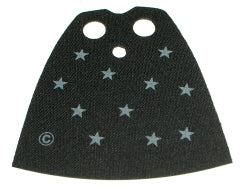 LEGO 522px1 Minifigure Cape Cloth, Standard - Starched Fabric - 4.0cm Height with Light Gray Stars and Copyright Symbol (©) Pattern - Main Product Image