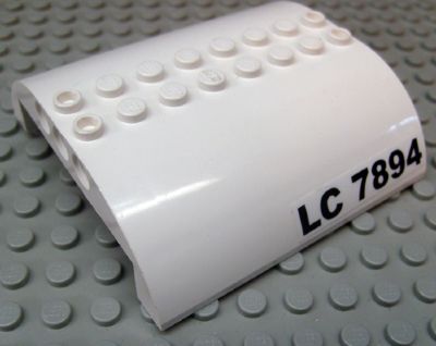 LEGO 54095pb07 Slope, Curved 8 x 8 x 2 Double with 'LC 7894' Pattern on Both Sides (Stickers) - Set 7894 - Main Product Image