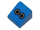 LEGO 54200pb069 Slope 30 1 x 1 x 2/3 with Black and White Dotted Exhaust Pipes Pattern (Sticker) - Set 40192 - Main Product Image
