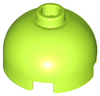 LEGO 553 Brick Round 2 x 2 Dome Top, Hollow Stud in Lime - Authentic LEGO Part