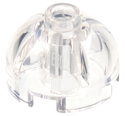 LEGO 553 Brick Round 2 x 2 Dome Top, Hollow Stud in Trans-Clear - Authentic LEGO Part