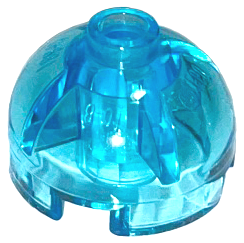 LEGO 553 Brick Round 2 x 2 Dome Top, Hollow Stud in Trans-Light Blue - Authentic LEGO Part
