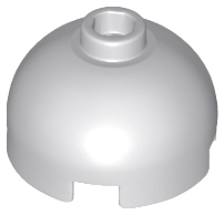 LEGO 553 Brick Round 2 x 2 Dome Top, Hollow Stud in Light Bluish Gray - Authentic LEGO Part