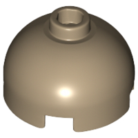 LEGO 553 Brick Round 2 x 2 Dome Top, Hollow Stud in Dark Tan - Authentic LEGO Part