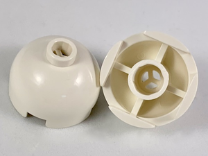 LEGO 553a Brick, Round 2 x 2 Dome Top without Bottom Axle Holder in White - Authentic LEGO Part
