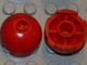 LEGO 553a Brick, Round 2 x 2 Dome Top without Bottom Axle Holder in Red - Authentic LEGO Part