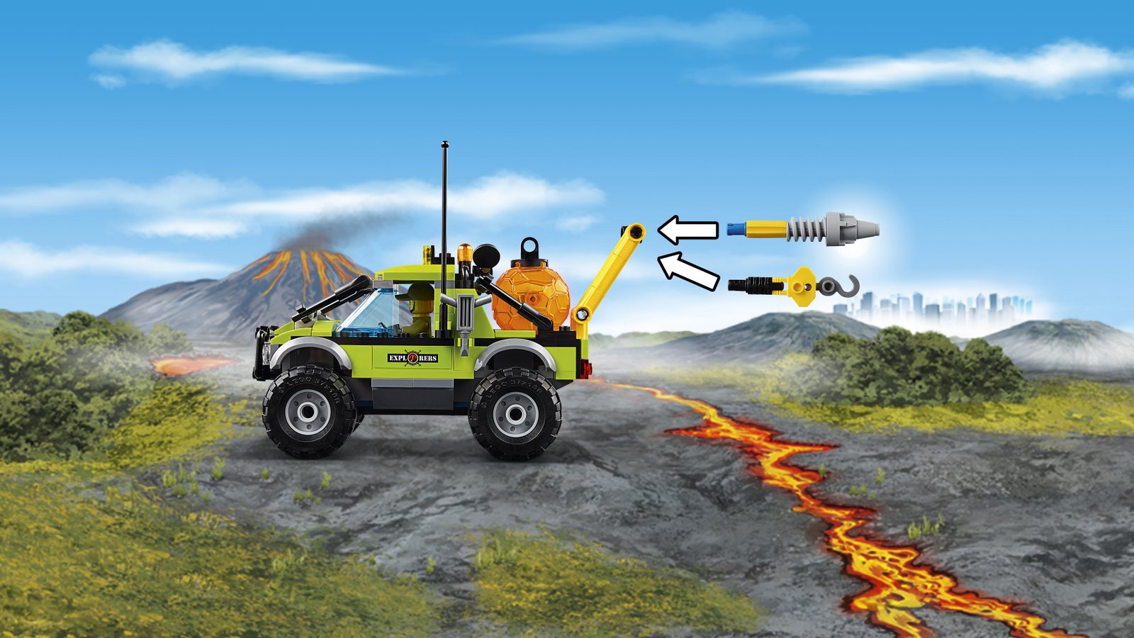 LEGO City 60121 - Volcano Exploration Truck - Authentic LEGO Set Image 11