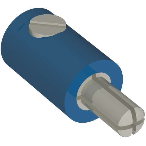 LEGO 996bc01 Electric, Connector, 1-Way Male Rounded with Cross-Cut Pin (Banana Plug) in Blue - Authentic LEGO Part