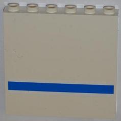 LEGO 59349pb036 Panel 1 x 6 x 5 with Blue Stripe Pattern (Sticker) - Set 7288 - Main Product Image