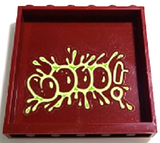 LEGO 59349pb286 Panel 1 x 6 x 5 with 'BOOO!' and Yellowish Green and Lime Slime Pattern (Sticker) - Set 70424 - Main Product Image