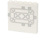 LEGO 59349pb345 Panel 1 x 6 x 5 with SW Tantive IV Door with Light Bluish Gray Lines and Grille Pattern - Main Product Image