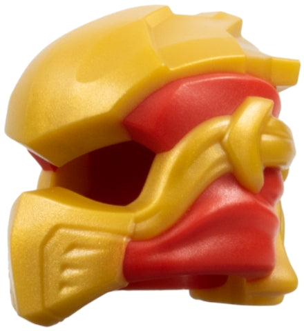 LEGO 5990pb01 Minifigure, Headgear Ninjago Wrap Type 10 with Molded Pearl Gold Armor, Wraps and Knot Pattern - Main Product Image