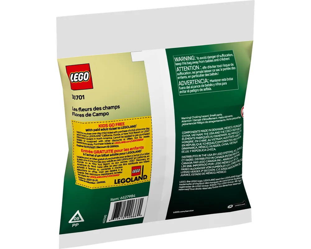 LEGO Botanicals 30701 - Field Flowers paper bag / polybag - Authentic LEGO Set Image 3