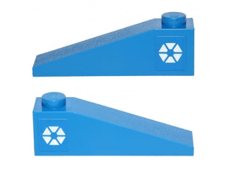 LEGO 60477pb002 Slope 18 4 x 1 with White Triangles in Hexagonal Pattern on Both Sides (SW Separatists Insignia) (Stickers) - Set 75012 - Main Product Image