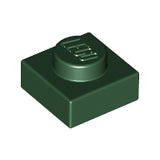 LEGO 3024 Plate 1 x 1 in Dark Green - Authentic LEGO Part