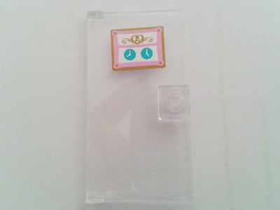 LEGO 60616pb027 Door 1 x 4 x 6 with Stud Handle with 2 Clocks and Pretzel Pattern (Sticker) - Set 41006 - Main Product Image