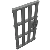 LEGO 60621 Door 1 x 4 x 6 Barred with Stud Handle in Pearl Dark Gray - Authentic LEGO Part