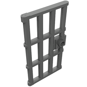 LEGO 60621 Door 1 x 4 x 6 Barred with Stud Handle in Pearl Dark Gray - Authentic LEGO Part