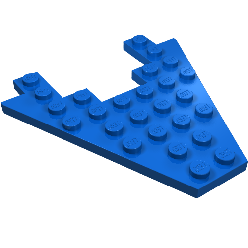 LEGO 6104 Wedge, Plate 8 x 8 with 3 x 4 Cutout in Blue - Authentic LEGO Part
