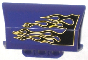 LEGO 61069pb001R Technic, Panel Engine Block Half / Side Intake with Black Flames Pattern Model Right Side (Stickers) - Set 5982 - Main Product Image