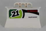 LEGO 61069pb007R Technic, Panel Engine Block Half / Side Intake with Black '21', 'KYOTO', and 'ZURUHAI' Pattern Model Right Side (Sticker) - Set 8864 - Main Product Image