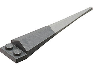 LEGO 61406pb03 Plate, Modified 1 x 2 with Angular Extension with Molded Flexible Rubber Light Bluish Gray Tip Pattern - Main Product Image