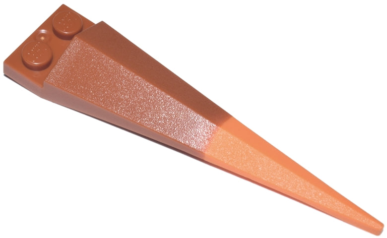 LEGO 61406pb04 Plate, Modified 1 x 2 with Angular Extension with Molded Flexible Rubber Orange Tip Pattern - Main Product Image