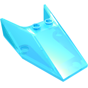 LEGO 6152b Windscreen 6 x 4 x 1 1/3 without Bottom Tabs and with Solid Studs in Trans-Light Blue - Authentic LEGO Part