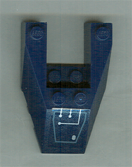 LEGO 6153bpb02R Wedge 6 x 4 Cutout with Stud Notches with Silver Circuitry (Right Foot) Pattern (Sticker) - Set 7703 - Main Product Image
