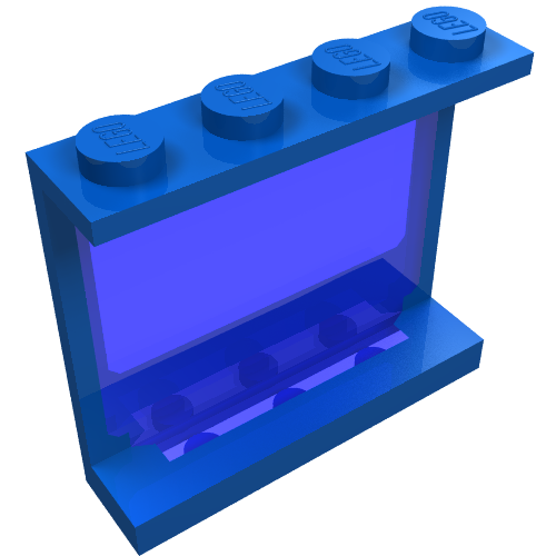 LEGO 6156 Panel 1 x 4 x 3 with Fixed Trans-Light Blue Glass - Main Product Image