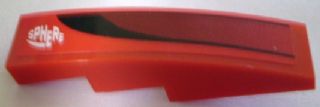 LEGO 61678pb009 Slope, Curved 4 x 1 with &#39;SPHERE&#39; and Black Vent Pattern (Sticker) - Set 8898 - Main Product Image