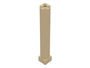LEGO 6168c01 Support 2 x 2 x 11 Solid Pillar in Tan - Authentic LEGO Part