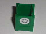 LEGO 61780pb004 Container, Box 2 x 2 x 2 - Top Opening with Recycling Arrows Pattern on Single Side (Sticker) - Set 7208 - Main Product Image