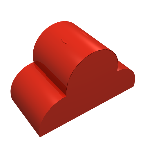LEGO 6216 Slope, Curved 4 x 2 x 2 Triple in Red - Authentic LEGO Part