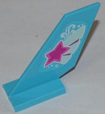 LEGO 6239pb039 Tail Shuttle with Magenta Star on Butterfly Wing Pattern on Both Sides (Stickers) - Set 3063 - Main Product Image