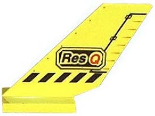 LEGO 6239px3 Tail Shuttle with Res-Q and Black Lines Pattern - Main Product Image